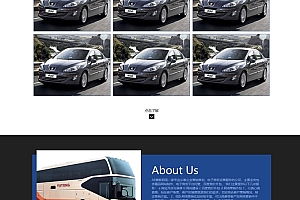 M132 蓝白黑色汽车出租网站织梦dede模板源码[带手机版数据同步]