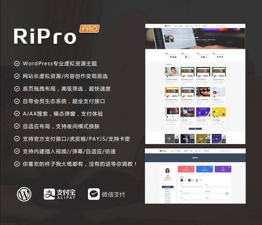 C414【WordPress主题】Ripro主题Ripro8.7破解无授权版