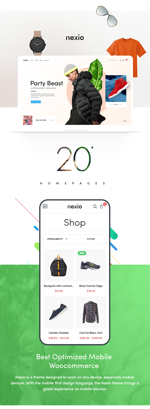 M327 WordPress主题Nexio v1.0.7 时尚服装WooCommerce商店主题