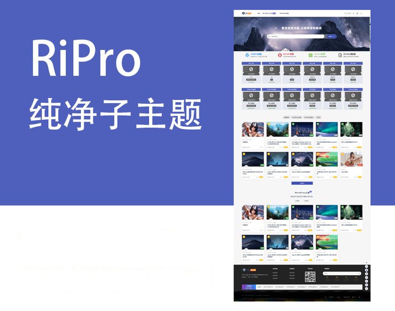 M817 RiPro纯净子主题，无后门最新版，支持RiPro7.2-8.7，无授权+优惠券插件