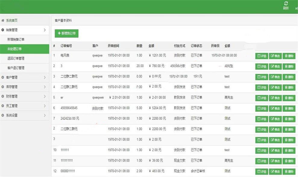 C636 好用的在线 Thinkphp5.0进销存客户管理系统网站源码